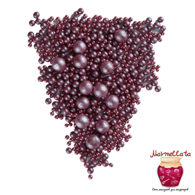 Шоколадный декор "Жемчуг СИРЕНЕВЫЙ" 3 размера №106, 100 гр.