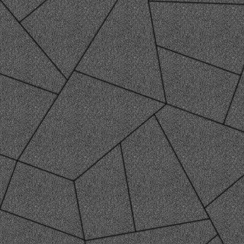 Тротуарная плитка ОРИГАМИ - Стандарт Серый, комплект из 6 видов плит