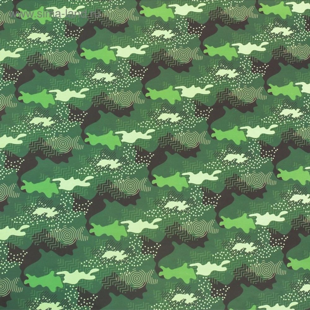 Бумага упаковочная глянец «Камуфляж», 70×100 см