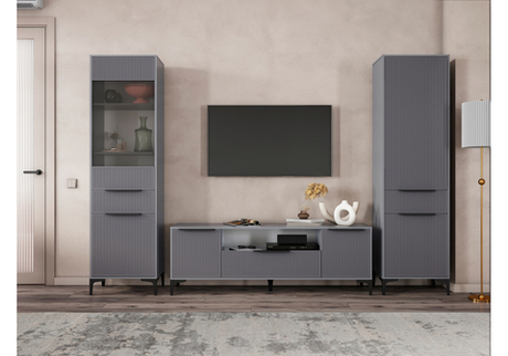 Готовая гостиная Woodville Иадама графит, графит софт  6