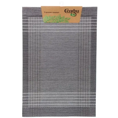 Салфетка на стол 30*45см «Парма» плетеная, серая