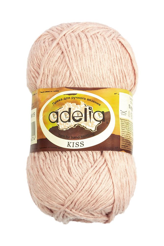 Пряжа Adelia Kiss / уп.10 мот. по 50г, 145м, 19 серо-розовый Пряжа Adelia Kiss / уп.10 мот. по 50г, 145м, 19 серо-розовый