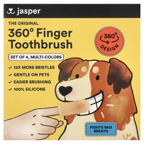 Jasper, круговая зубная щетка на 360°, многоцветная, 4 шт.