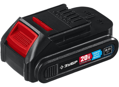 ЗУБР T7, 20 В, 2.0 А·ч, аккумуляторная батарея, Профессионал (ST7-20-2)