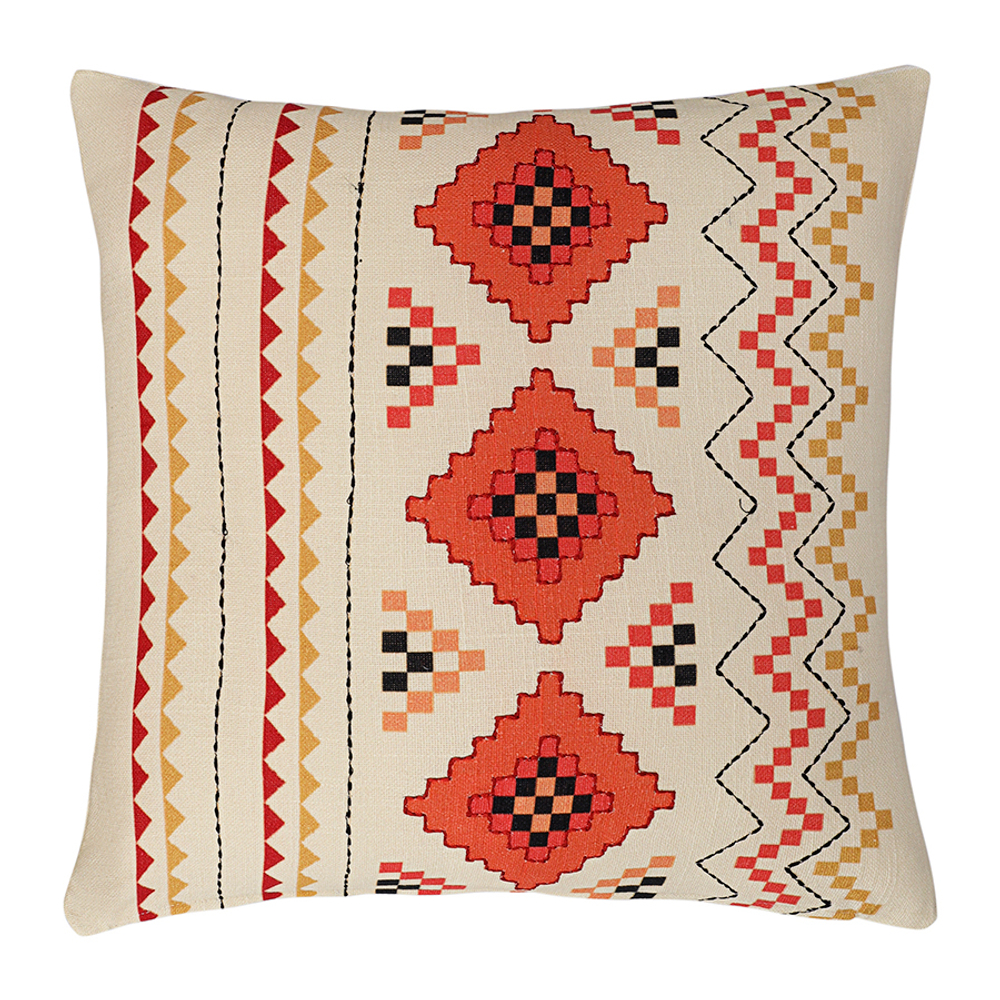 Подушка декоративная по мотивам башкирских орнаментов из коллекции cultural heritage, 45х45 см