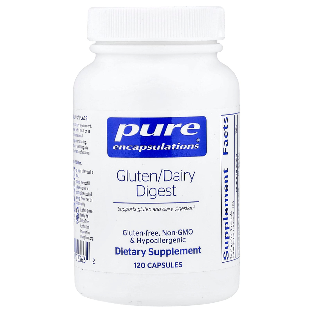 Pure Encapsulations, Gluten/Dairy Digest, 120 Capsules