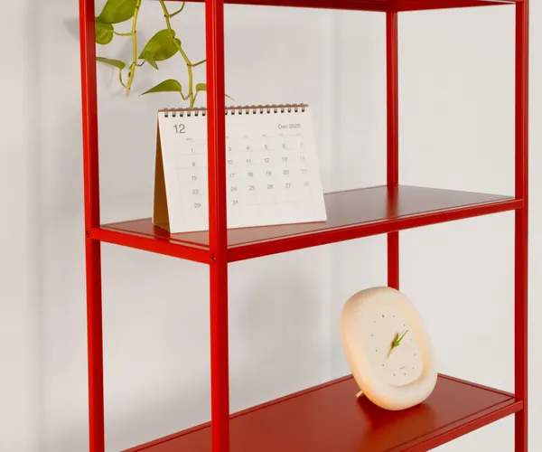 Стеллаж металлический 155х60х25, красный