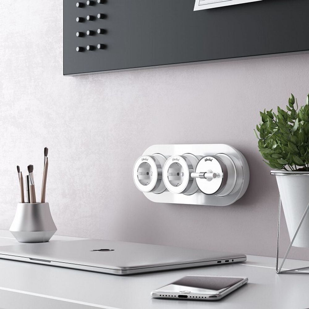 Выключатель двухклавишный с корпусом Werkel Vintage (белый матовый/хром) W5822050