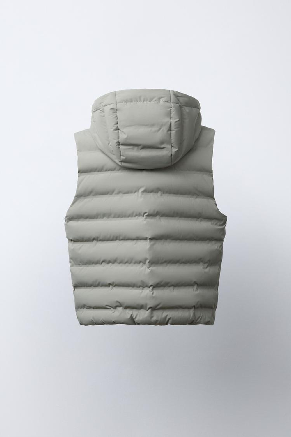 ZARA ОЧЕНЬ ЛЕГКИЙ ЖИЛЕТ WATER REPELLENT С КАПЮШОНОМ, БЕЖЕВЫЙ