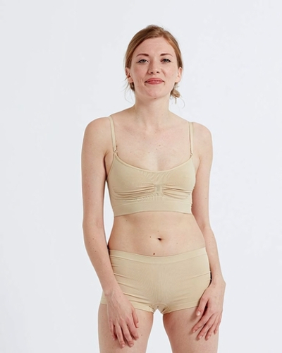 Бюстгальтер-топ Eco-wear на тонких бретелях (Размер: S-M) (Цвет: телесный)
