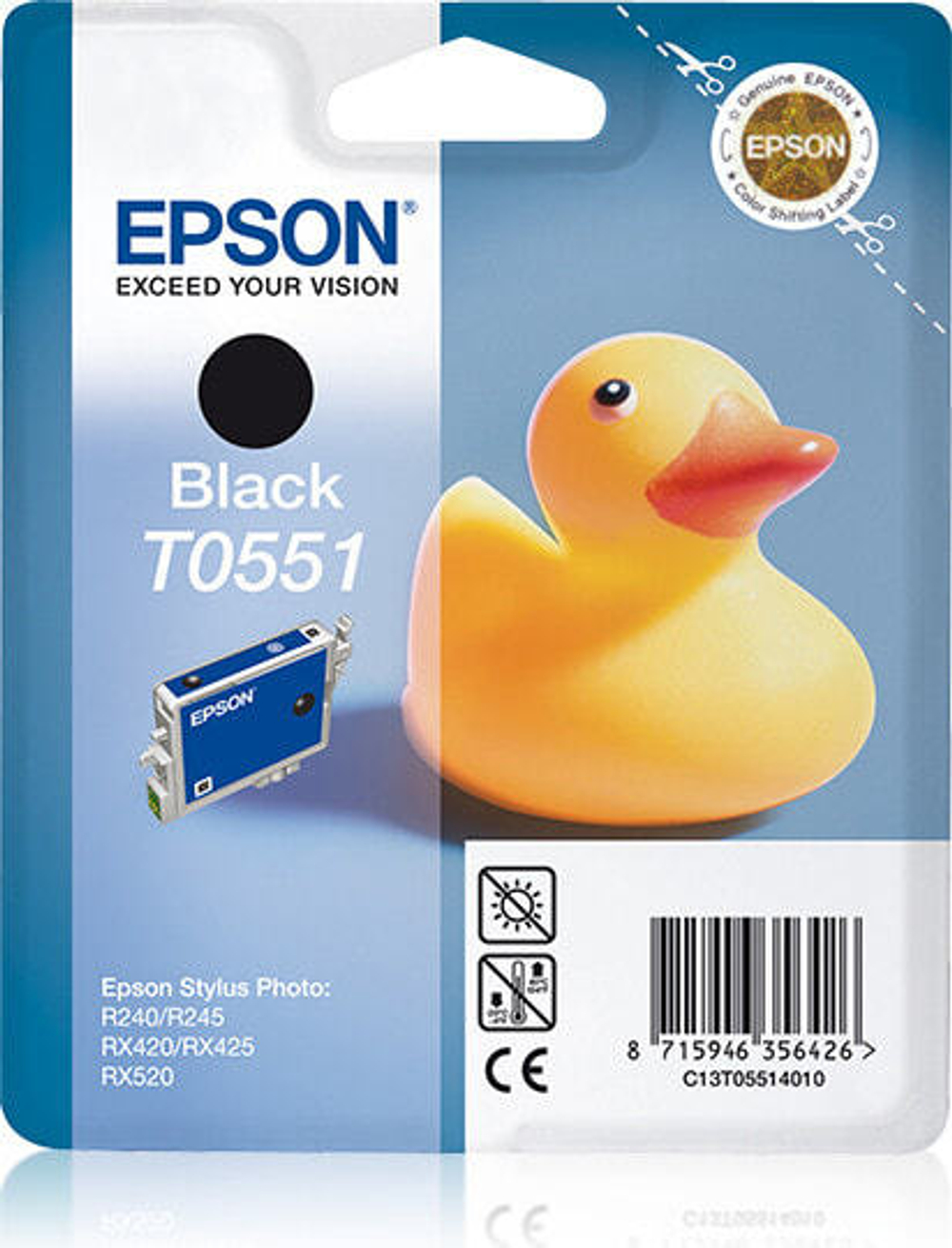 Epson Duck T0551 Подлинный Черный 1 шт C13T05514010