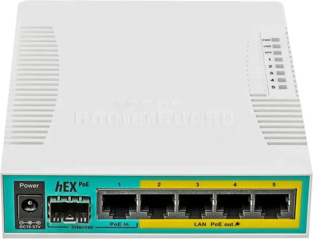 Маршрутизатор MikroTik hEX PoE 5xGbLAN 1xSFP Passive PoE RB960PGS