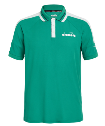 Мужское теннисное поло Diadora SS Polo Icon - зеленый