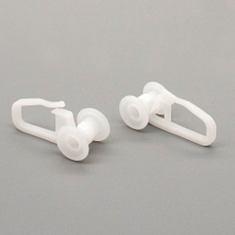 Крючок-ролик h-26мм, пластик для потолочных шин, белый 100 шт