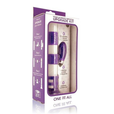 Набор фиолетовых насадок на вибратор Vibrator Upgrade Kit (Цвет: фиолетовый)
