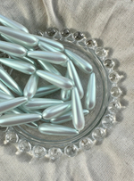 Жемчуг капля 8х28мм, майорка матовая (1шт)