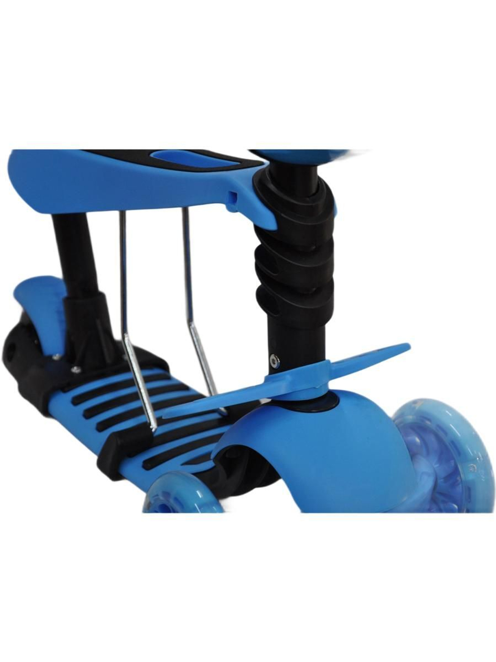 Самокат трехколесный детский, с ручкой, разборный, 3 в 1 с сиденьем, корзинкой и родительской ручкой