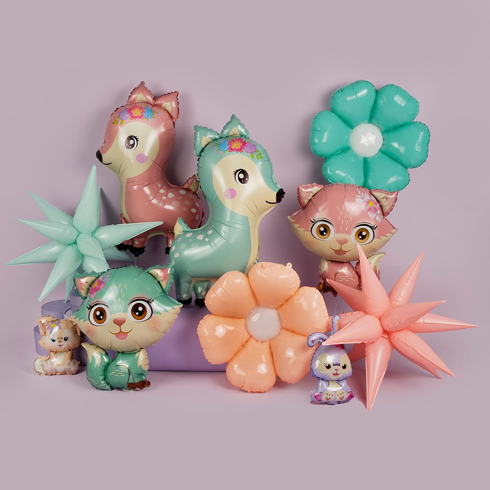 Шар 3D (26''/66 см) Звезда, Составная, Светло-розовый, Макарунс, 1 шт. в уп.