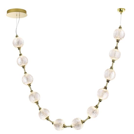 5008/48L L-VISION ODL23 591 золотой/прозрачный/металл/акрил Подвес бусы LED 48W 4000K 2640лм CRYSTAL