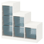 Стеллаж - IKEA TROFAST, 99х44х94 см, белый/серо-голубой, ТРУФАСТ ИКЕА