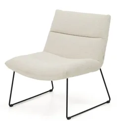 Лаунж-кресло Asen, бежевый шенилл, черные ножки