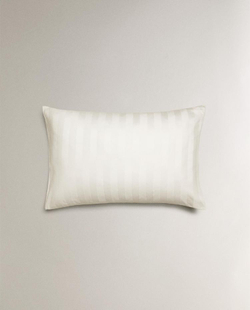 ZARA HOME НАВОЛОЧКА ИЗ САТИНА В ПОЛОСКУ (500 НИТЕЙ), БЕЖЕВЫЙ