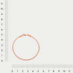Браслет полновесный цепной из розового золота 585 пробы с плетением "Бисмарк" без вставок (арт. НБ 12-040 0.35)