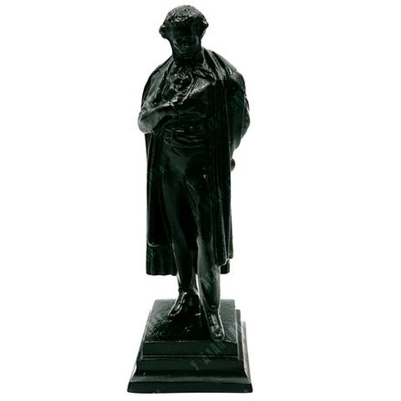 Чугунная статуэтка А. С. Пушкина. Чугун, литьё. Касли, СССР, 1976 г.