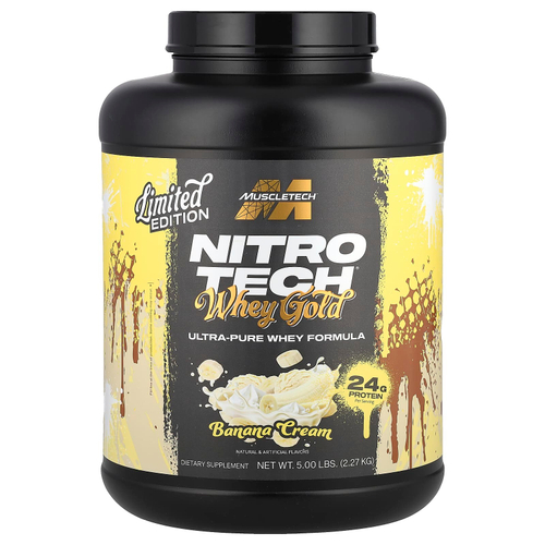 MuscleTech, Nitro Tech® Whey Gold, банановый крем, 2,27 кг (5 фунтов)