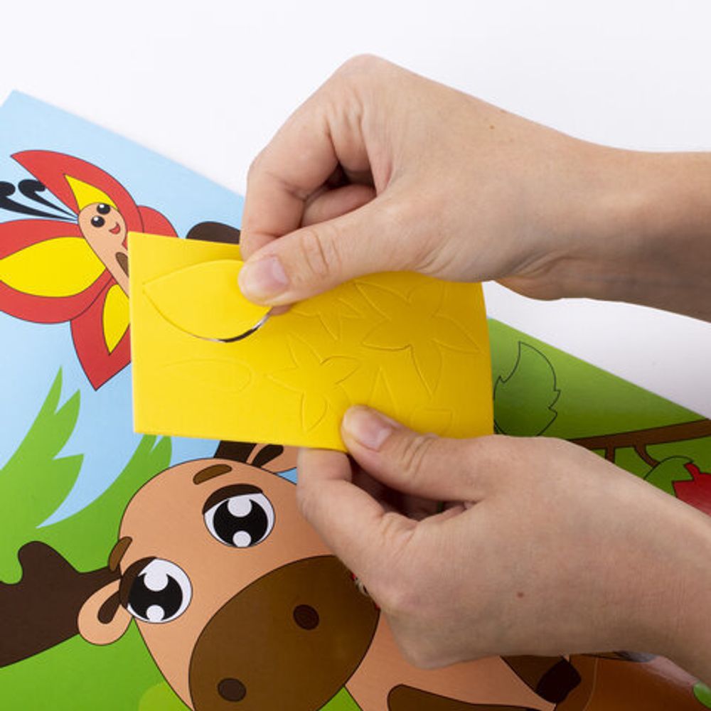 Набор для творчества "Аппликация из мягкого пластика EVA", "Лосенок", 21х29 см, ЮНЛАНДИЯ, 662356