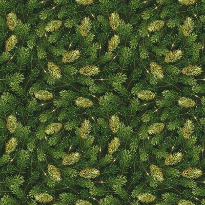 Бумага упаковочная 50х70 см «Веточки хвои» (1 лист)