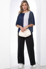 Блуза "Стильный замысел" (сине-белая) Б9039 LT Collection