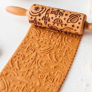 Малая скалка с узором Космическая