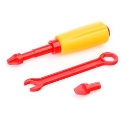 Конструктор инструменты в чемодане со столиком, цвет бежевый (617-3A-1)