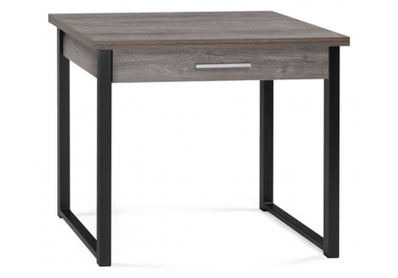 Стол деревянный Woodville Ибби 90(128)х64х77 рошелье, черный матовый