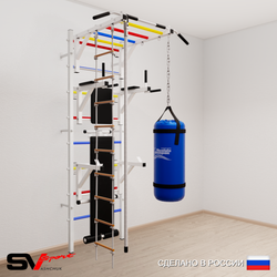Шведская стенка Sv Sport 5651 (Турник рукоход/Брусья/Стойка/Скамья/Канат/Лестница/Цепь/Мешок 15кг)