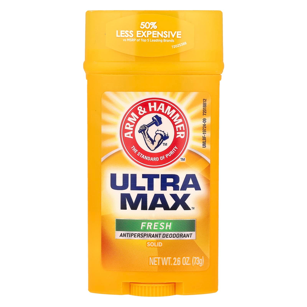 Arm & Hammer, UltraMax™, твёрдый дезодорант-антиперспирант, свежий аромат, 73 г (2,6 унции)