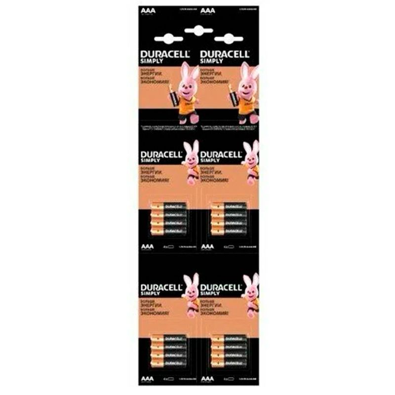 Батарейки Duracell Basic Simply AAA LR03 BL16