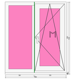 Пластиковое окно 1200 х 1050 ТермА Эко + Москитная сетка