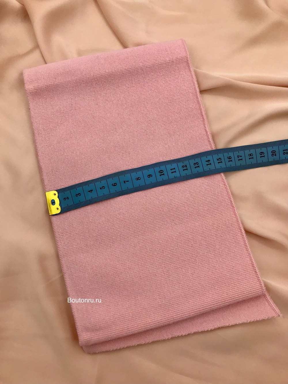 Подвяз трикотажный персиково розовый 1 м, ширина 14-15 см