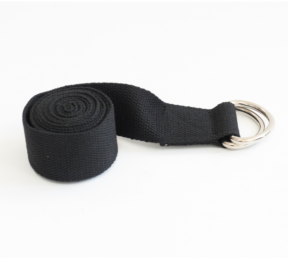 Ремешок для йоги черный 180 см