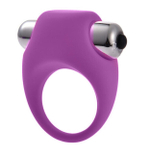 Эрекционное кольцо силиконовое с вибрацией Onjoy Silicone Collection (фиолетовый) (Цвет: фиолетовый)