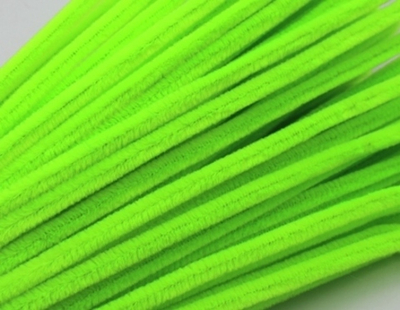 Проволока шенил/синель для рукоделия 30 см, салатовый неон