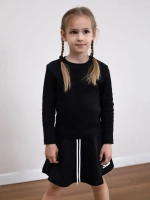 Летний костюм для девочки, свитшот и юбка