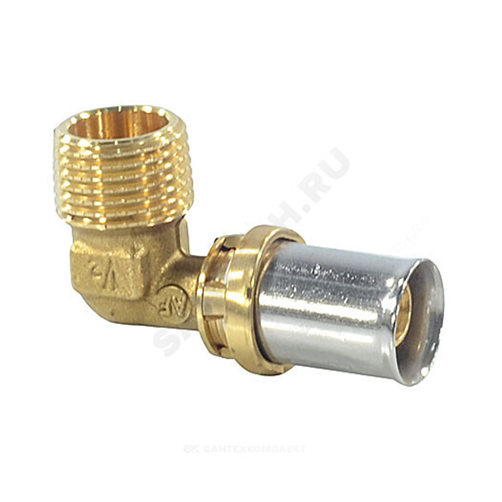 Угольник для МП/PE-X труб латунь пресс Дн 20х3/4"х90гр НР RM127 Giacomini RM127Y047