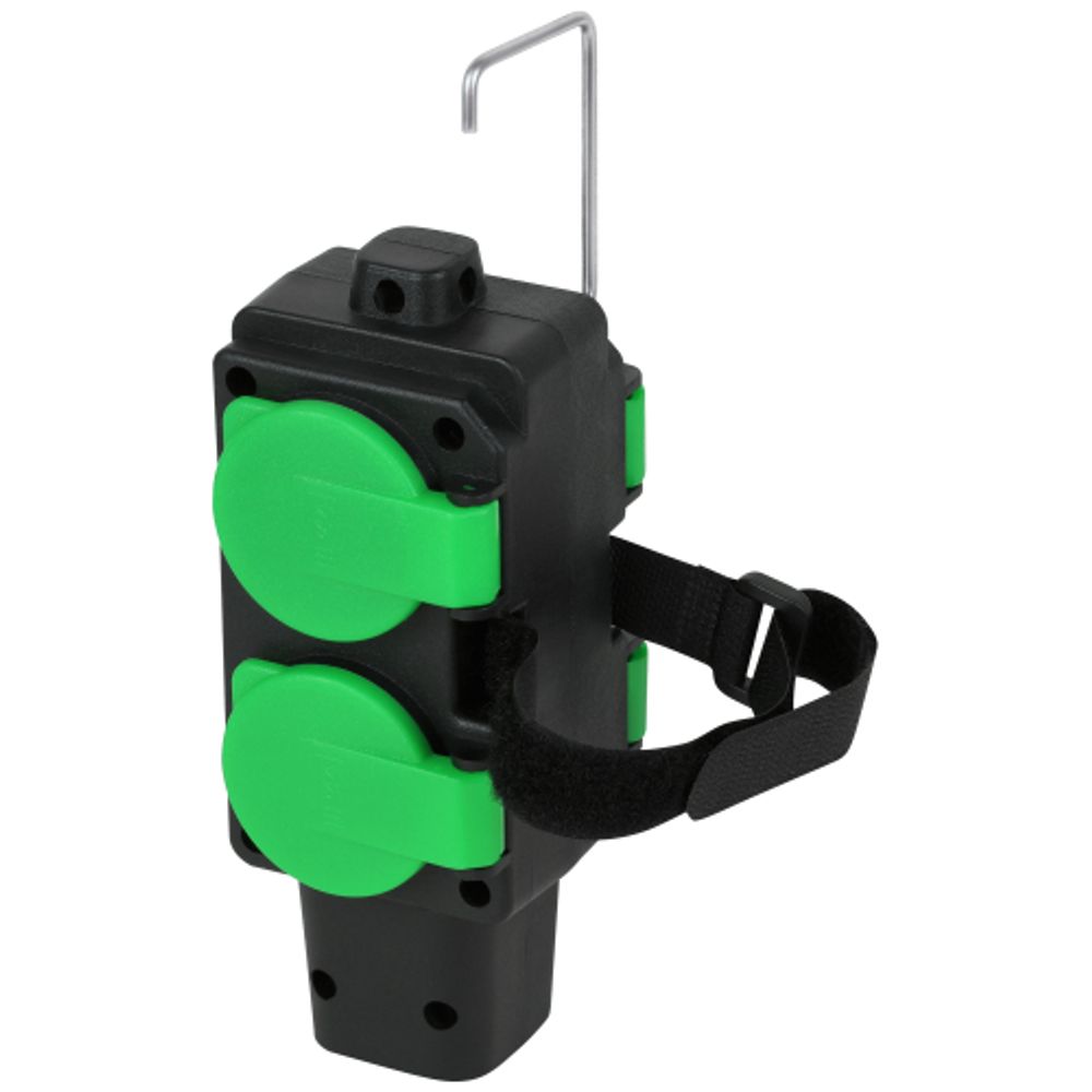 Удлинитель силовой ЭРА GREEN LINE UDL-KG-2x2,5m-5m-IP44 с крышками 4 розетки 5м КГ 2x2.5мм2 IP44 | Электротовары