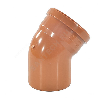 Отвод НПВХ коричневый Дн 160х45гр б/нап в/к Aquaviva AQVD103160