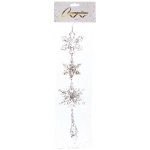 Подвеска «Волшебная снежинки» 32 см, Серебро