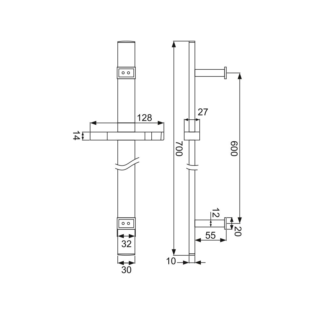 Душевая штанга Jaquar SHA-CHR-1183