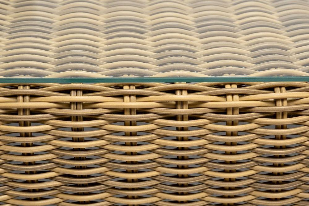 "Боно" журнальный столик из искусственного ротанга, цвет соломенный